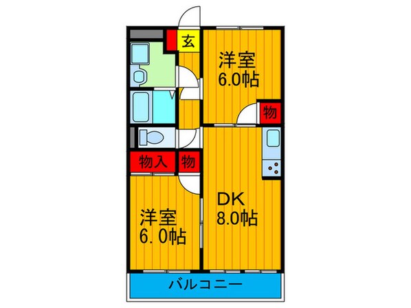 カサベルデ交野の物件間取画像